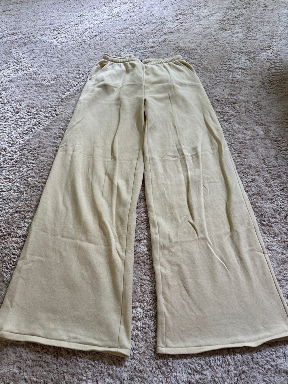 GAP Cream Cozy Knit Lounge Pants